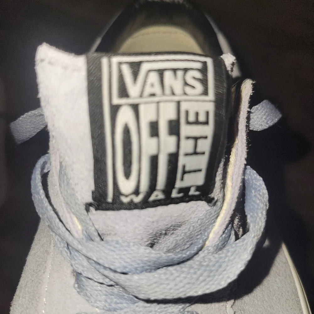 Vans Off the Wall tennis skateboard shoes Womens 8/mens 6.5 Grey‎ Suede-b…
